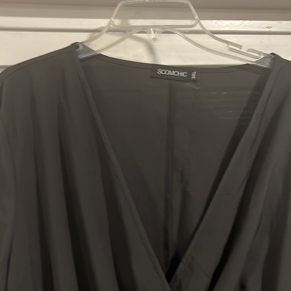 Scomchic beauty black long sleeve top, 95% polyester, 5 % spandex, size 3XL - Picture 5 of 6
